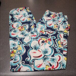 Benetton Italy Vintage 90s Y2K Floral Cotton Pants Multi-Color